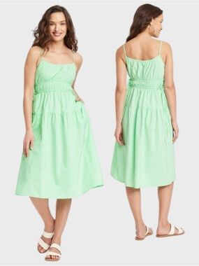 Universal Thread Women’s Light Green Spaghetti-Strap Midi Dress S NWT